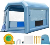 SucceBuy Cabine de peinture gonflable - 3,9 x 3,9 x 2,7 m, soufflerie 750 W, avec filtration pour la peinture de voitures et de vélos
