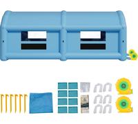 SucceBuy Cabine de peinture gonflable Cabine de peinture 10 x 6 x 4 m, tente avec ventilateurs 950 W et 1100 W et système de filtration d'air, toit arrondi, toile Oxford, convient pour la peinture au
