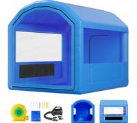 SucceBuy Cabine de peinture gonflable Cabine de peinture 3 x 2,5 x 2,5 m, tente avec soufflerie 550 W et système de filtration de l'air, toit rond, matériau PVC, convient pour la peinture au pistolet