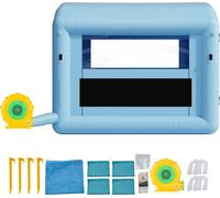 SucceBuy Cabine de peinture gonflable Cabine de peinture 3 x 2,5 x 2,5 m, tente avec soufflerie 550 W & système de filtration d'air, toit arrondi, toile Oxford 210D, convient pour la peinture au pisto