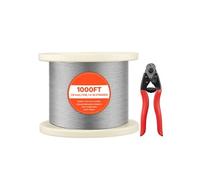 SucceBuy Câble Acier Inoxydable 316 0,32x30480cm 1x19 Brins Résistance à Rupture 798,3kg