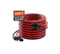 SucceBuy Câble D'Extension de Panneau Solaire 2PCS 610cm 10AWG Avec Connecteurs Femelles
