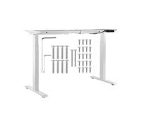 SucceBuy Cadre De Bureau Debout Double Moteur Longueur 110-178cm Capacité 125kg Blanc
