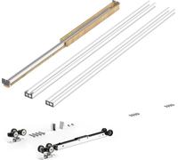 SucceBuy Cadre de porte coulissante pour portes de 610 à 914 mm de large et de 2032 mm de haut, en acier galvanisé avec mécanisme Soft-Close à deux voies et coulissement silencieux, convient pour le s