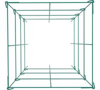 SucceBuy Cages à tomates, 37,8 x 37,8 x 99,9 cm, lot de 6 tours carrées de support de plantes, acier vert recouvert de PVC pour légumes grimpants, fruits, fleurs