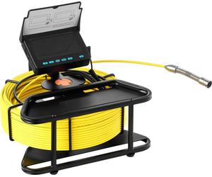SucceBuy caméra d'égout avec 50 m de câble, caméra d'inspection étanche IP68, équipée de 6 LED à intensité variable, d'une batterie de 4500 mAh et d'une carte mémoire de 16 Go - idéale pour l'inspecti