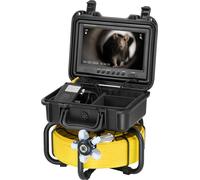 SucceBuy Caméra d'égout, plage de mesure 98 ft/30 m, caméra d'inspection de canalisation autonivelante avec 9 pouces d'écran HD 1080P, zoom 36x, caméra de plomberie étanche IP68 avec 12 lumières LED