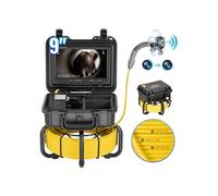 SucceBuy caméra de canalisation, 165 ft/50 m de long, caméra d'inspection de canalisation auto-nivelante avec écran 9 pouces 1080P HD, zoom 36x, caméra de plomberie étanche IP68 avec 12 lumières LED