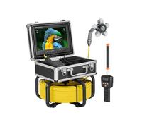 Caméra de canalisation SucceBuy avec localisation 512 Hz, 50 m de long, caméra d'inspection de canalisation autonivelante avec écran HD 1080P 9 pouces, zoom 36x, caméra de nettoyage de canalisations