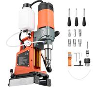 SucceBuy Carotteuse magnétique 1400 W avec diamètre de perçage de 50 mm, fonctionnement réversible, 6 carottes pour surfaces métalliques incluses, carotteuse électrique pour applications industrielles