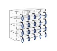 SucceBuy Casier Pour Téléphone 20 Emplacements Cabine Verrouillable 53x18x42,5cm Avec Clés