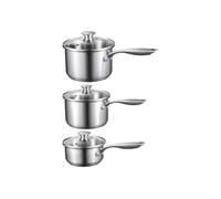 SucceBuy Casseroles en Inox Capacité Max 2,8L Fond Triple Epaisseur et Poignée Renforcée