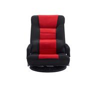 SucceBuy Chaise de Sol Pivotante à 360° 54x66x76cm Capacité 129,3kg Rouge et Noir