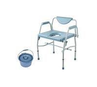 SucceBuy Chaise Percée Avec Accoudoirs Rabattables et Dossier Amovible Capacité 453,6kg