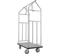 SucceBuy Chariot à bagages d'hôtel 362kg de capacité Chariot à bagages Chariot pour groom 108x64x180cm