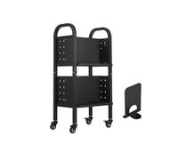 SucceBuy Chariot à Livres 45x33x88cm Capacité 70kg Pour Salon Bureau Ecole Noir