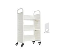 SucceBuy Chariot à Livres Capacité 150kg Mouvement Silencieux Pour Salon Bureau Ecole