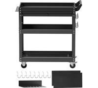 SucceBuy Chariot à outils 160kg, chariot de transport pour atelier, 830x350x826mm, noir
