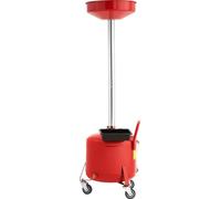 SucceBuy Chariot de récupération d'huile 30 L, récupérateur d'huile mobile avec hauteur d'entonnoir réglable, système de récupération avec roues et compartiment à outils, idéal pour la vidange de liqu