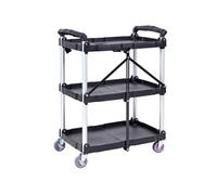 SucceBuy Chariot De Service 3 Etagères 65x39x83cm Capacité 74,8kg Avec Freins