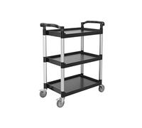 SucceBuy Chariot De Service 3 Etagères 88x41x99cm Stable et Durable Avec Freins