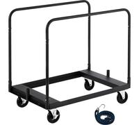 SucceBuy Chariot pour panneaux avec capacité de charge de 816 kg, aide au transport avec roues pivotantes à 360°, équipé d'une sangle d'arrimage et de trois mains courantes latérales, idéal pour les u
