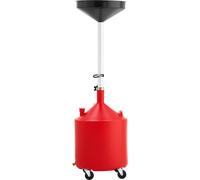 SucceBuy Chariot récupérateur d'huile 68 L, récupérateur d'huile mobile avec hauteur d'entonnoir réglable, récupérateur sur roues pour liquides et carburant, idéal pour les ateliers et les garages, ro