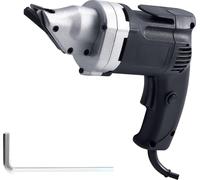 SucceBuy Cisaille à tôle électrique, 4,0 A filaire avec tête pivotante à 360°, vitesse réglable, coupe précise et continue pour acier galvanisé de 1,22 mm et acier inoxydable de 1 mm