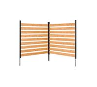 SucceBuy Clôture en Bois - Pack de 2 - Bois Massif - 121,9x124,4 cm