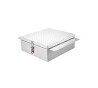 SucceBuy Coffre à Outils Pour Benne de Camion 77x61x23cm Avec Plaque Diamantée