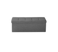 SucceBuy Coffre de Rangement Pliable en Lin Avec Poches Latérales Capacité 299,37kg
