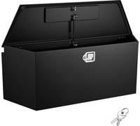 SucceBuy Coffre de rangement pour outils 1245 x 353 x 470 mm en acier, capacité de charge 50 kg, coffre de rangement verrouillable avec serrure et clés, adapté aux remorques, pick-ups, camping-cars et