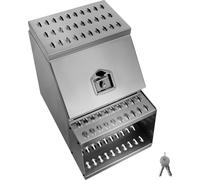 SucceBuy Coffre de selle, 457x695x645 mm, Coffre à outils à montage latéral, Coffre de rangement avec poignée en T, serrure & clés pour camion et remorque