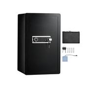 SucceBuy Coffre-fort à Porte Simple 113L Avec Sac Ignifuge Porte-Clés Pour Documents