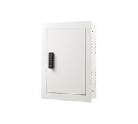 SucceBuy Coffre-fort mural avec mot de passe t bouton rotatif, en acier robuste laminé à froid Q235, avec étagères réglables et trous de fixation, idéal pour le stockage sécurisé de l'argent, de