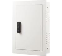 SucceBuy Coffre-fort mural avec mot de passe t bouton rotatif, en acier robuste laminé à froid Q235, avec étagères réglables et trous de fixation, idéal pour le stockage sécurisé de l'argent, de