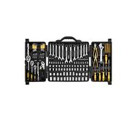 SucceBuy Coffret multi-outils Mécanicien 207 Pièces - Douilles 1/4" 3/8" 1/2" SAE et Métrique - Acier