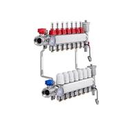 SucceBuy Collecteur de Chauffage Radiant 7 Branche Avec Adaptateurs 1,27cm Pour Radiante