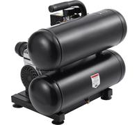 SucceBuy Compresor de Aire, Tanque de Acero de 4,6 Galones, 1 HP 2,0 CFM a 90 PSI, Compresor Sin Aceite con Presión Máxima de 120 PSI, 80 dB