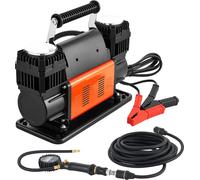 SucceBuy Compresseur d'air à deux cylindres à haut rendement, 300 L/min, gonfleur de pneus portable, 12 V, 150 PSI, indicateur de pression numérique & adaptateur pour camion, voiture, SUV, 4x4 & campi