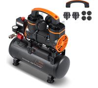SucceBuy Compresseur d'air de 2,1 gallons, réservoir sans huile de 1,2 CV, 2,2 CFM @ 90 PSI, pression max. de 116 PSI, compresseur ultra silencieux de 70 dB pour la réparation automobile, le gonflage 