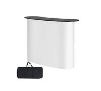 SucceBuy Comptoir de Stand Foire Pliable 130x46,5x95cm Avec Support de Rangement