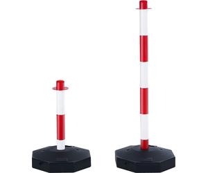 SucceBuy Cônes de signalisation réglables, pack de 6, Barrière de sécurité routière avec socle remplissable et chaîne de 2 m, pour le contrôle du trafic, les parkings, les zones d'avertissement sur le