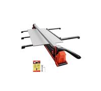 SucceBuy Coupe Carreaux Manuel 1600 mm - Rail Alu Rigide - 2 Molettes - Acier Orange