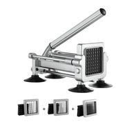 SucceBuy Coupe-frites et trancheuse à pommes de terre avec lames en acier inoxydable de 1/2, 3/8 et 1/4 pouces pour frites, concombres, légumes et carottes LD02 3 Size