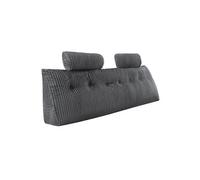 SucceBuy Coussin de Lecture Avec 2 Poches Latérales et 2 Appuis-Tête Pour Lire Gris