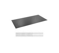 SucceBuy Couverture de sécurité pour piscine 12x25ft, couverture rectangulaire en filet Inground avec trous de drainage, couverture de sécurité pour piscine d'hiver en PVC, gris foncé