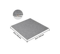 SucceBuy Dalles de Moquette Réutilisables et à coller 61x61cm 9PCS Epaisseur 0,48cm