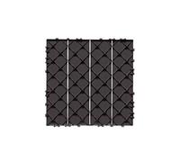 SucceBuy Dalles de Terrasse Emboîtables Plastique Lot de 36 pour Piscine 33444c? Marron