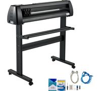 SucceBuy Découpeuse de vinyle 28", traceur d'alimentation papier, force et vitesse réglables, écran LCD, kit de fabrication d'enseignes, compatible avec Windows